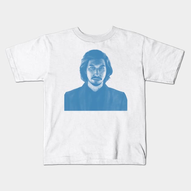 Adam Driver in Blue Kids T-Shirt by fiatluxillust